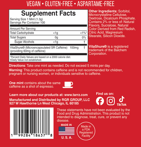 TARRZ Red Rush - 100 Mints